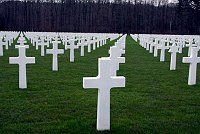 View down the hill from Gen.Patton's grave stone.