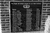 Names of the fallen members of E-Company in the defence of Bastogne.