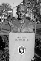 Gen. Anthony C. McAuliffe, author of the reply to German demands for surrender of the 101st Airbourne at Bastogne. The reply simply said 'Nuts'.